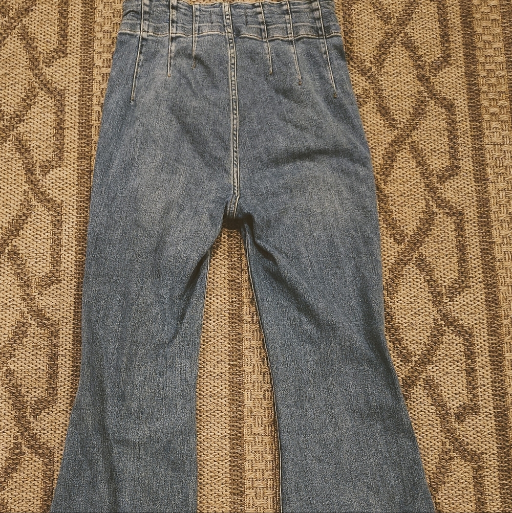 We The Free Medium Blue Flared Wide-Leg Jeans - Picture 2 of 4